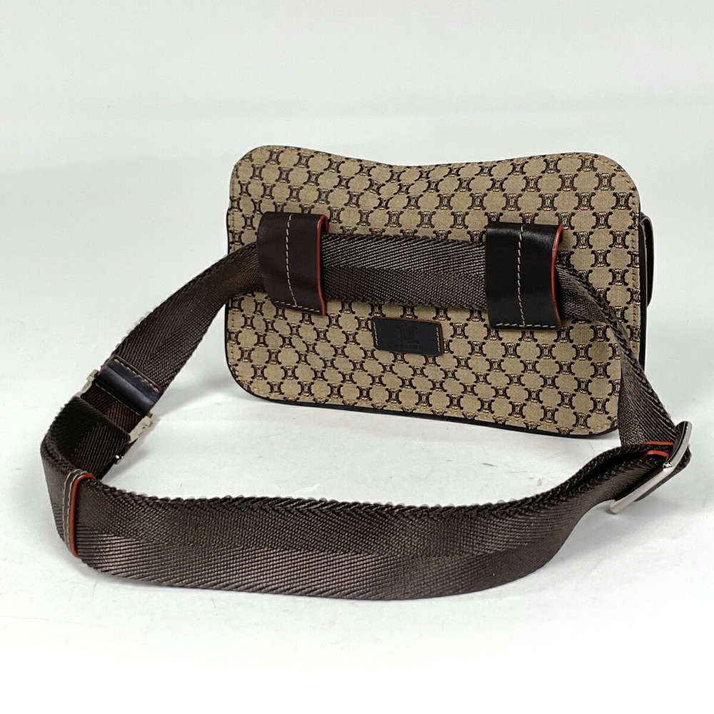 Celine Macadam Body Bum Crossbody Belt bag waist canvas brown - Picture 2 of 7